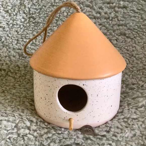 Ceramic Bird House NWT Speckled Glaze Crescent Enterprise Co. 5”x5”x6.75” - Picture 11 of 15